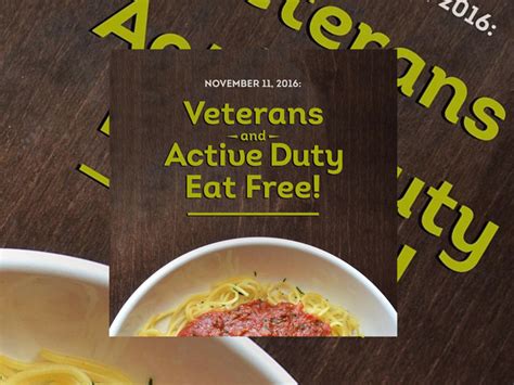 Free Meals For Veterans And Active Military At Olive Garden On November