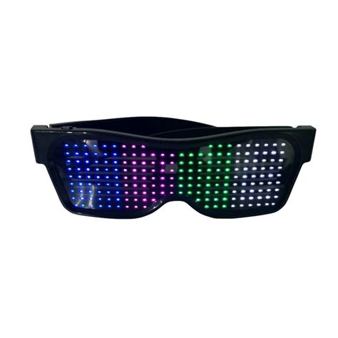 Bluetooth Programmable Led Glasses Rechargeable Led Glasses