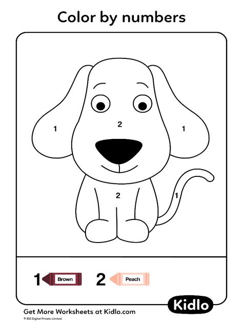 Color By Numbers Animals Worksheet 05