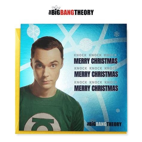Big Bang Theory Christmas Card Sheldon Cooper Knock Etsy Uk