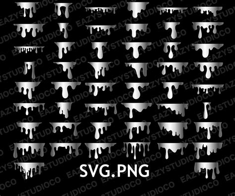 50 Dripping Svg Bundle Dripping Borders Svg Dripping Etsy