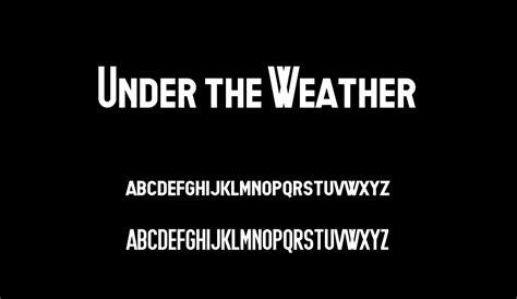 Under The Weather Free Font