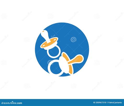Baby Pacifier Logo Vector Template Stock Vector Illustration Of Happy