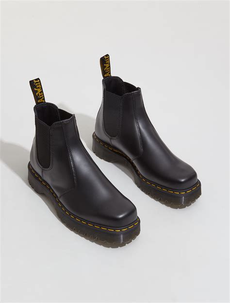 Dr Martens 2976 Bex Squared Chelsea Boots In Polished Black Voo
