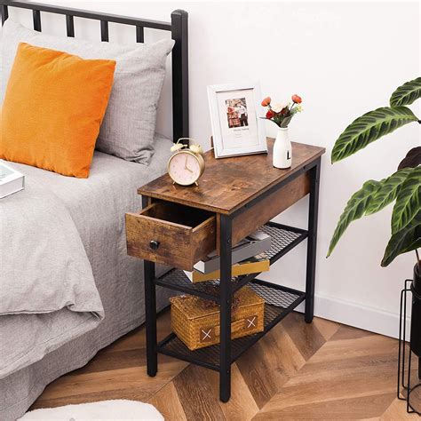 Narrow Bedside Table Night Stand End Table Chairside Table Etsy