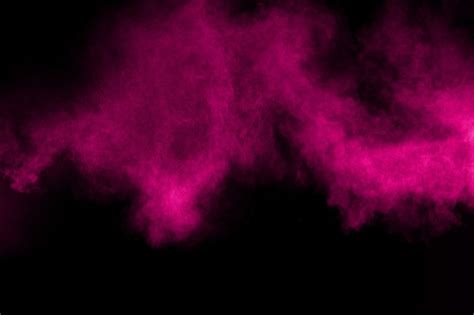 Explosion Of Pink Color Powder On Black Background Photo Premium Download