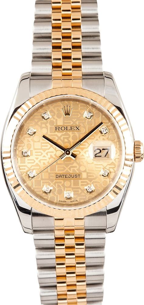 Rolex is one of the most trusted brands in the world. Rolex DateJust Jubilee Champagne Diamond Dial Gold Men's ...