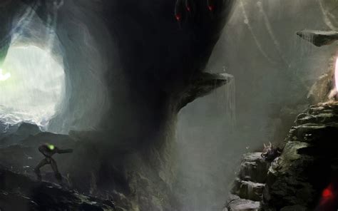 Metroid Cave Video Games Fan Art Artwork Digital Art Futuristic