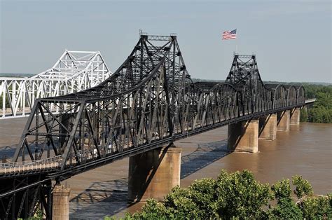 The Mississippi River Railroad Bridge At Vicksburg Photograph By