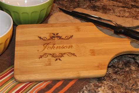 Personalized Handle Cutting Board Harvest Sunset Creations