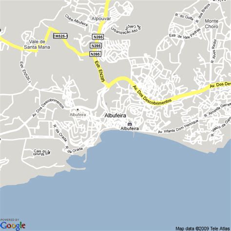 Deseja comprar ou vender casa no algarve? Map of Albufeira, Portugal | Hotels Accommodation