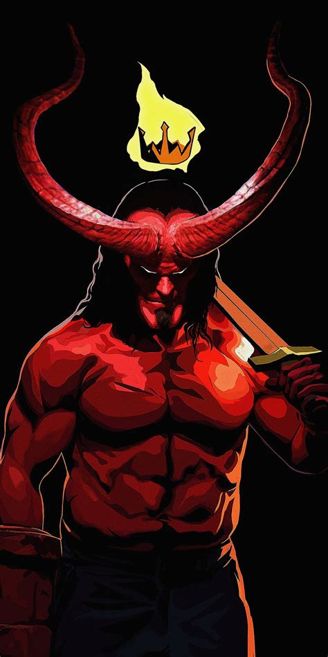 Download Wallpaper 1080x2160 Hellboy Man With Horns 2019 Movie