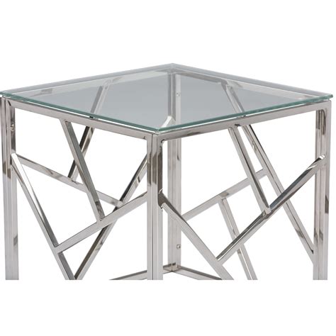 An instant improvement for any living space. Aero Chrome Glass Side Table | Modern Furniture • Brickell ...