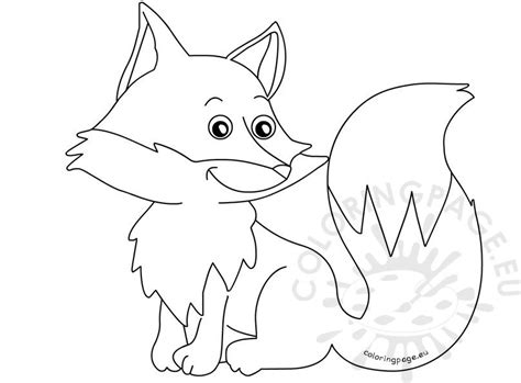 Cute Cartoon Fox Coloring Page