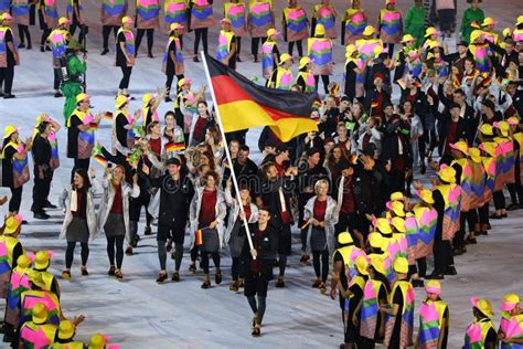 Olympic Team Germany Marched Into The Rio 2016 Olympics Opening