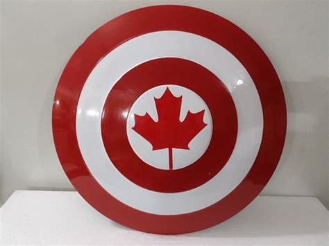 Captain Canada Shield Metal Prop Replica Marvel Captain Etsy