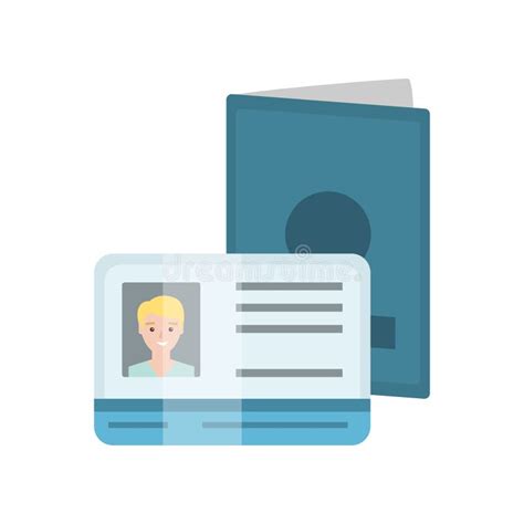 Flat Man Driver License Plastic Card Template Identification Card