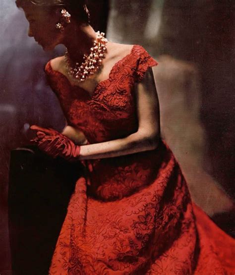 Photo By Lillian Bassman Harpers Bazaar October 1954 Deep Red
