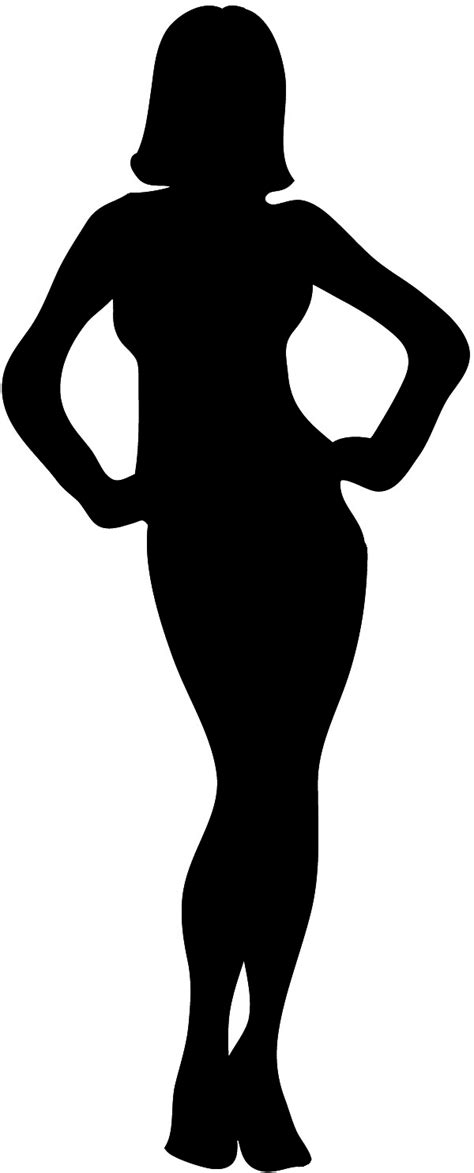 Female Body Outline Drawing ~ Silhouette Body Woman Female Clipart Outline Standing Clip Girl