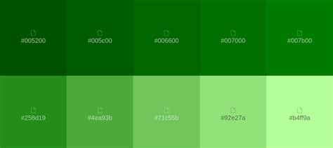 Color Chart Paleta De Cores Verde Amostras De Cores Cores De Tinta