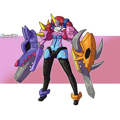 Namelessnpcart Omegamon Shiramine Nokia Digimon Highres Cannon Fusion Horns Sword