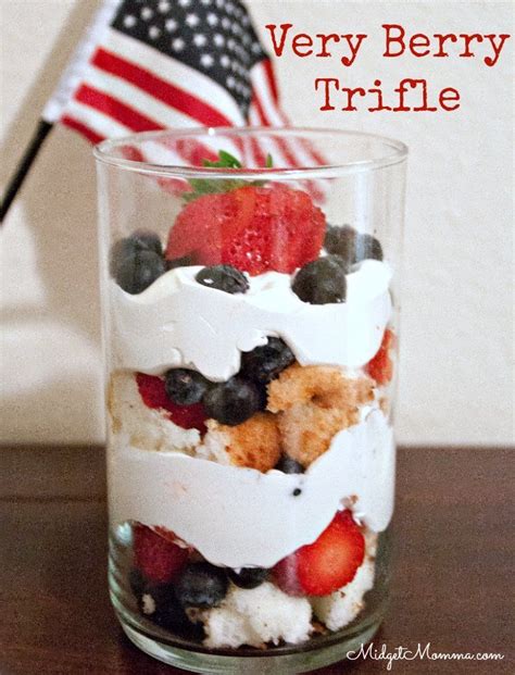 Strawberry Blueberry Trifle 4th Of July Dessert Blueberry Trifle