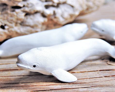 Miniature Beluga Whale Animal Figures Figurines Dollhouse Etsy