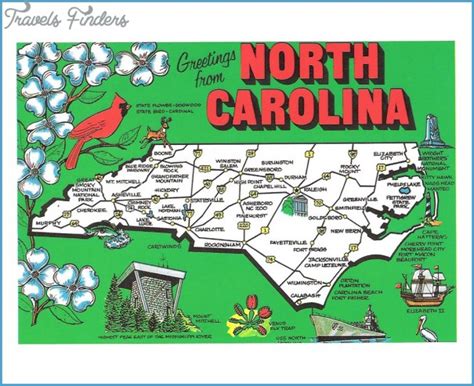 North Carolina Map Travelsfinderscom