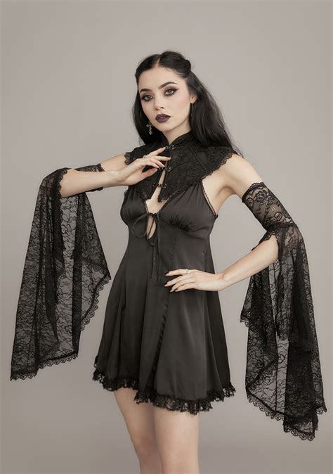 Widow Sheer Lace Detachable Bell Sleeves Dolls Kill