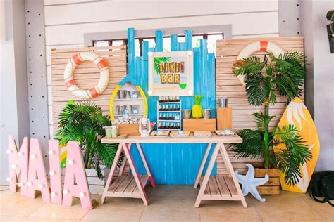 Karas Party Ideas Surf And Summer Birthday Pool Party Karas Party Ideas