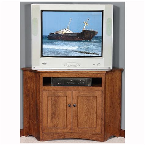 Corner Mission Tv Stand Home Wood Furniture
