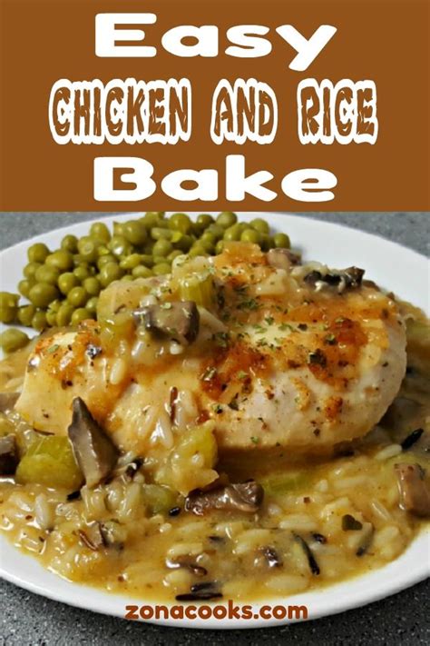 Easy Chicken And Rice Bake In 2020 Easy Chicken And Rice Dinner
