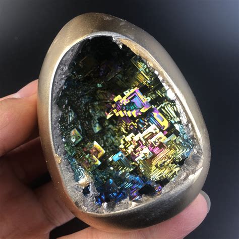 1pc Natural Bismuth Ore Eggquartz Crystal Eggcrystal Etsy