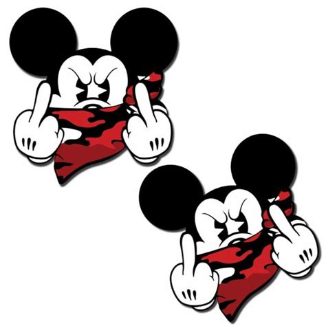 Graffiti skateboard deck art graffiti lettering mickey mouse sketch cartoon art art poster design mickey minnie mouse disney tattoos cute canvas paintings. 2 VINYL STICKERS MICKEY MOUSE GONE BAD MIDDLE FINGER AUTO ...