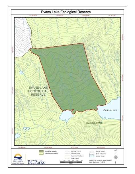 Evans Lake Ecological Reserve 32 Map Friends Of Ecological Reserves