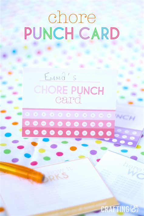 Chorepunchcard 3 Kids Punch Punch Cards Chores For Kids