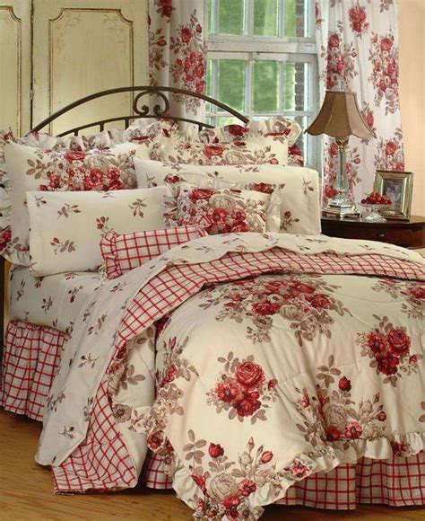 Roses Bedding Sets Kimlor Sarah S Rose Floral And Stripes Comforter Set Chic Bedroom Shabby
