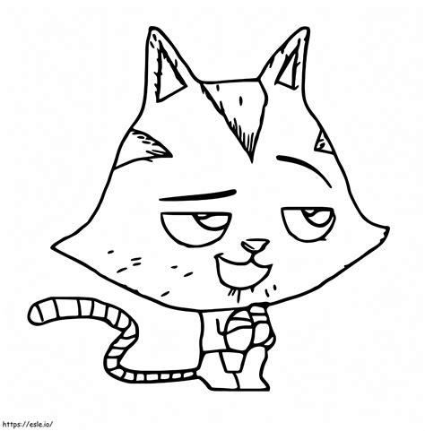Catrat From Gabbys Dollhouse coloring page