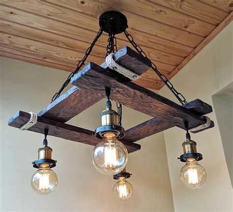 Rustic Light Fixture Hanging Light Rustic Lighting Etsy