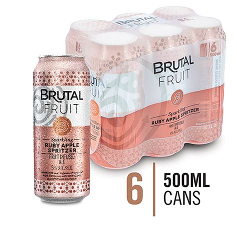 brutal fruit ruby apple premium spritzer 6 x 500ml can shop today get it tomorrow