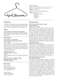 Your contact information nina dobrev 1635 hans lane, beverly hills, ca90201 mobile: 1000+ images about Resume on Pinterest | Fashion resume ...
