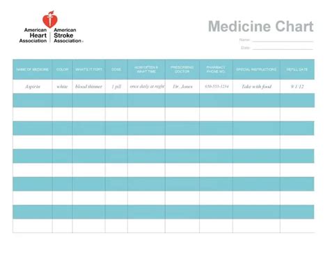 10 Free Daily Medication Schedule Templates Word Excel Formats