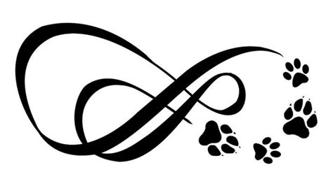 Two Infinity Symbols With Paw Paw Tattoo Dog Tattoos Pawprint Tattoo