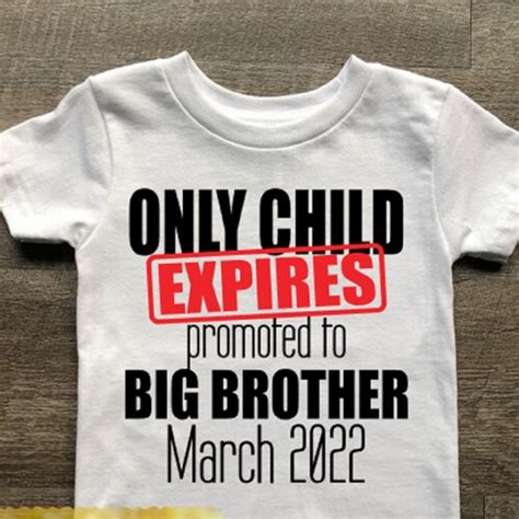 Promoted To Big Brother Only Child Expires Shirt Etsy