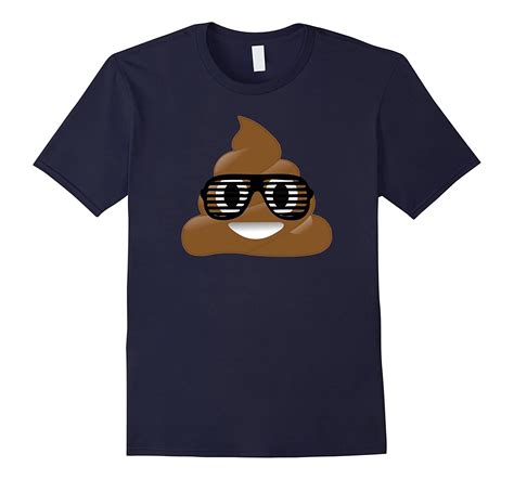 Poop Emoji Shirt Shutter Shades Cool Poo With 80s Glasses