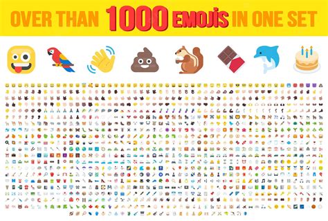Premium Vector Set Of Over Than 1000 Emoji Vector Illustration Icons