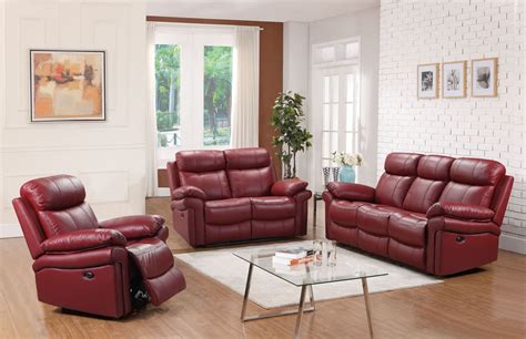 Shae Joplin Red Leather Power Reclining Living Room Set