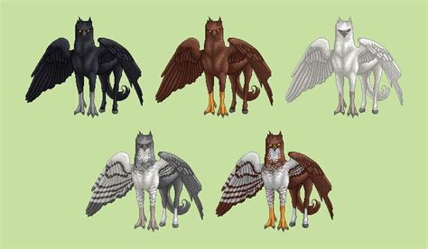 Hippogriff Hippogriff Sprites In Different Colours I Made For A Harry