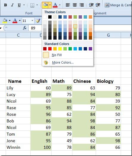 Excel Change Background Color Of Selected Cells With Scrollbar Control
