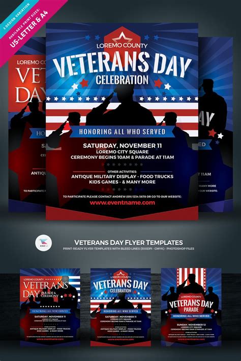 Veterans Day Flyer Corporate Identity Template 97032 In 2020 Leaflet